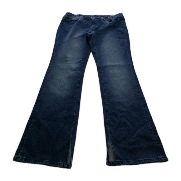 Free People Stillwater Jeans Low Rise Slim Flare Sz 31 NEW We The Free Split Hem - Picture 1 of 15